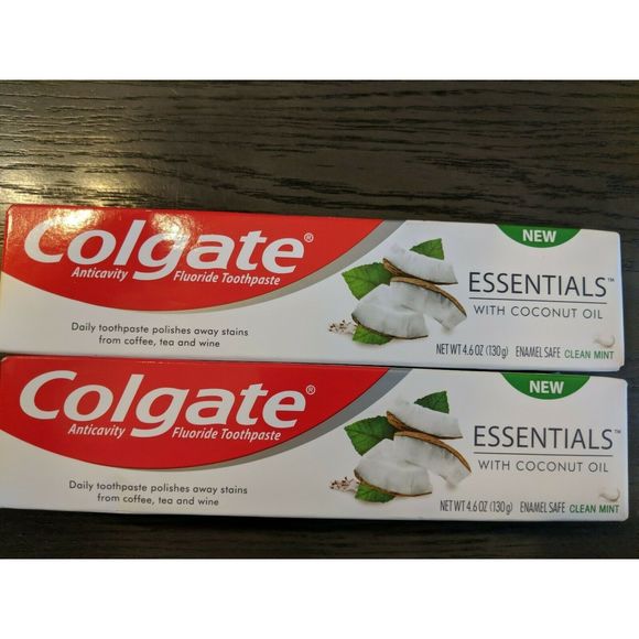 2 Colgate Toothpaste Whitening Coconut Oil 4.6 oz - Picture 1 of 5